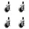 Service Caster 4 Inch Thermoplastic Wheel 1-5/8 Inch Expanding Stem Caster with Brakes, 4PK SCC-EX05S410-TPRS-SLB-158-4 - alternate 1